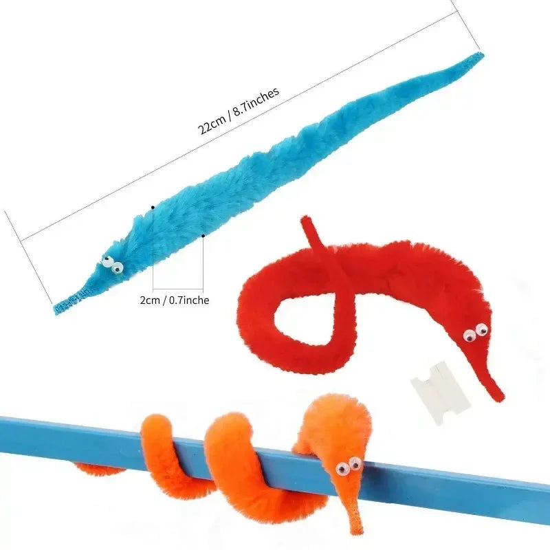 Twisty Magic Worm Trick Caterpillars on a invisible String
