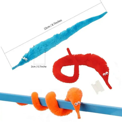 Twisty Magic Worm Trick Caterpillars on a invisible String