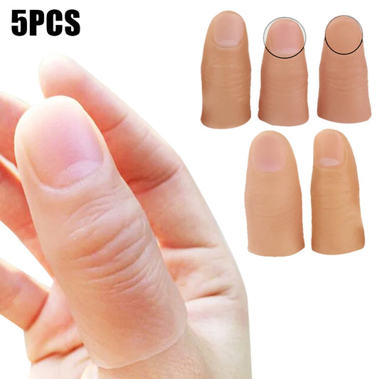 5pcs Finger Magic Trick Fake Soft Thumb