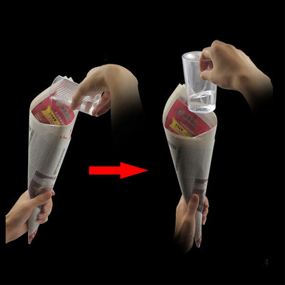 Comedy Glass In Paper Cone Magic Trick