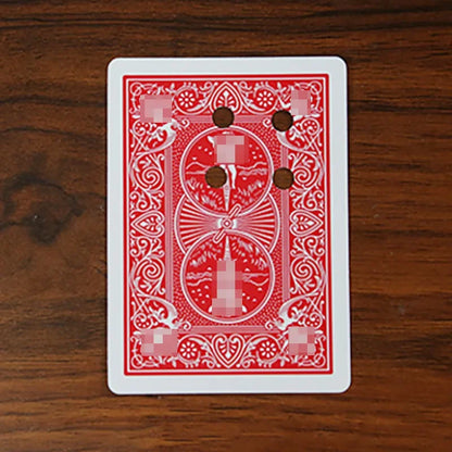 Moving Space Hole on Card Magic Trick