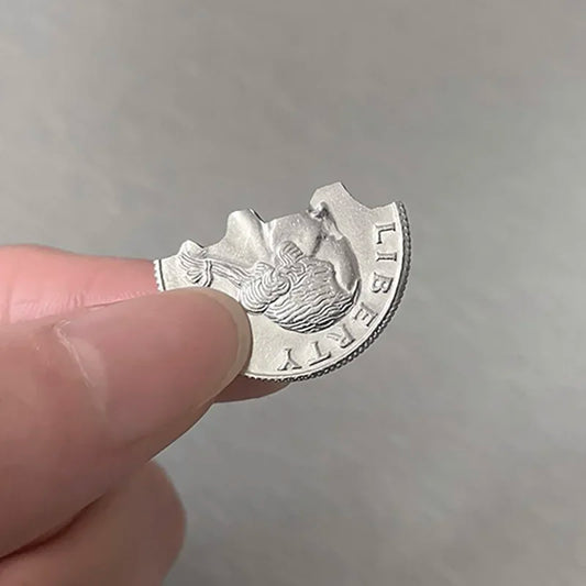 Bite Coin - US Quarter Dollar Coin Magic Trick