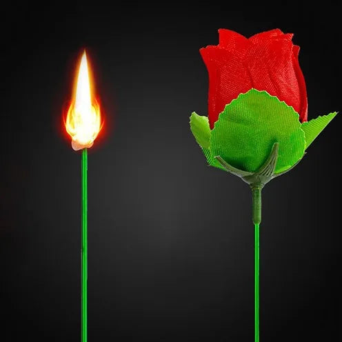 Flame Change Into Rose Magic Trick