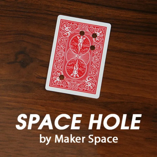 Moving Space Hole on Card Magic Trick